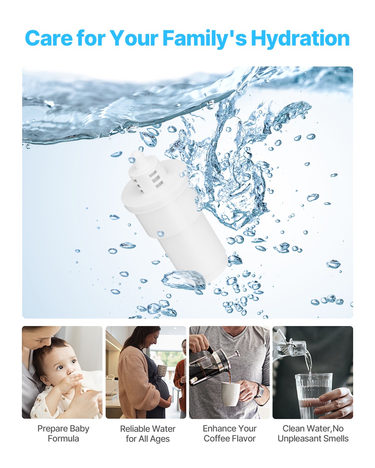 Water Pitcher Filter Replacement 3-Pack – Clean & Fresh Water