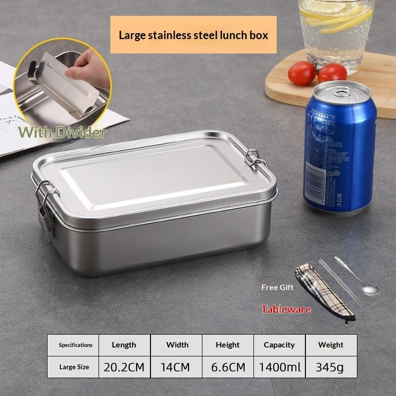 Stainless Steel Lunch Box | Leakproof Food Container for Work & School