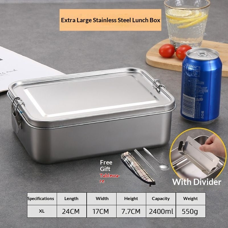 Stainless Steel Lunch Box | Leakproof Food Container for Work & School