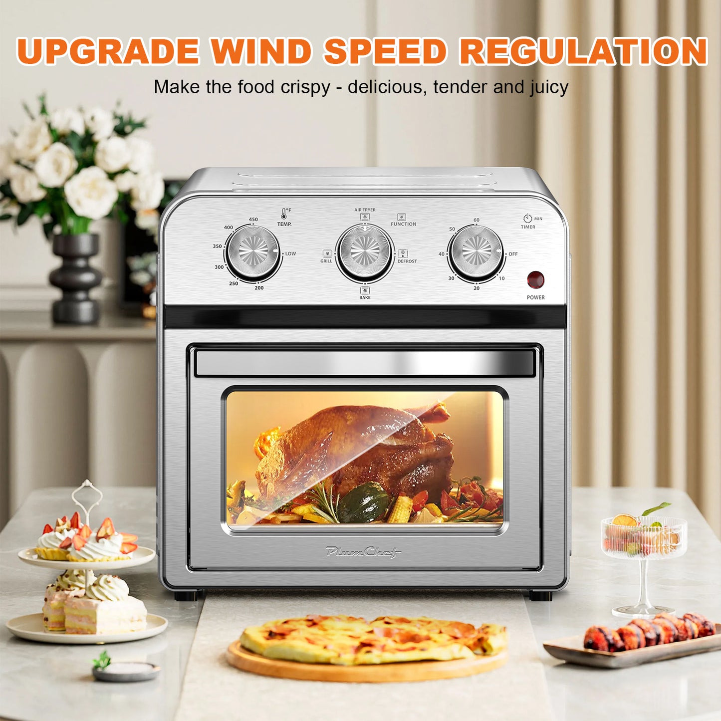 13QT Air Fryer Toaster Oven – Multi-Function Countertop Cooker
