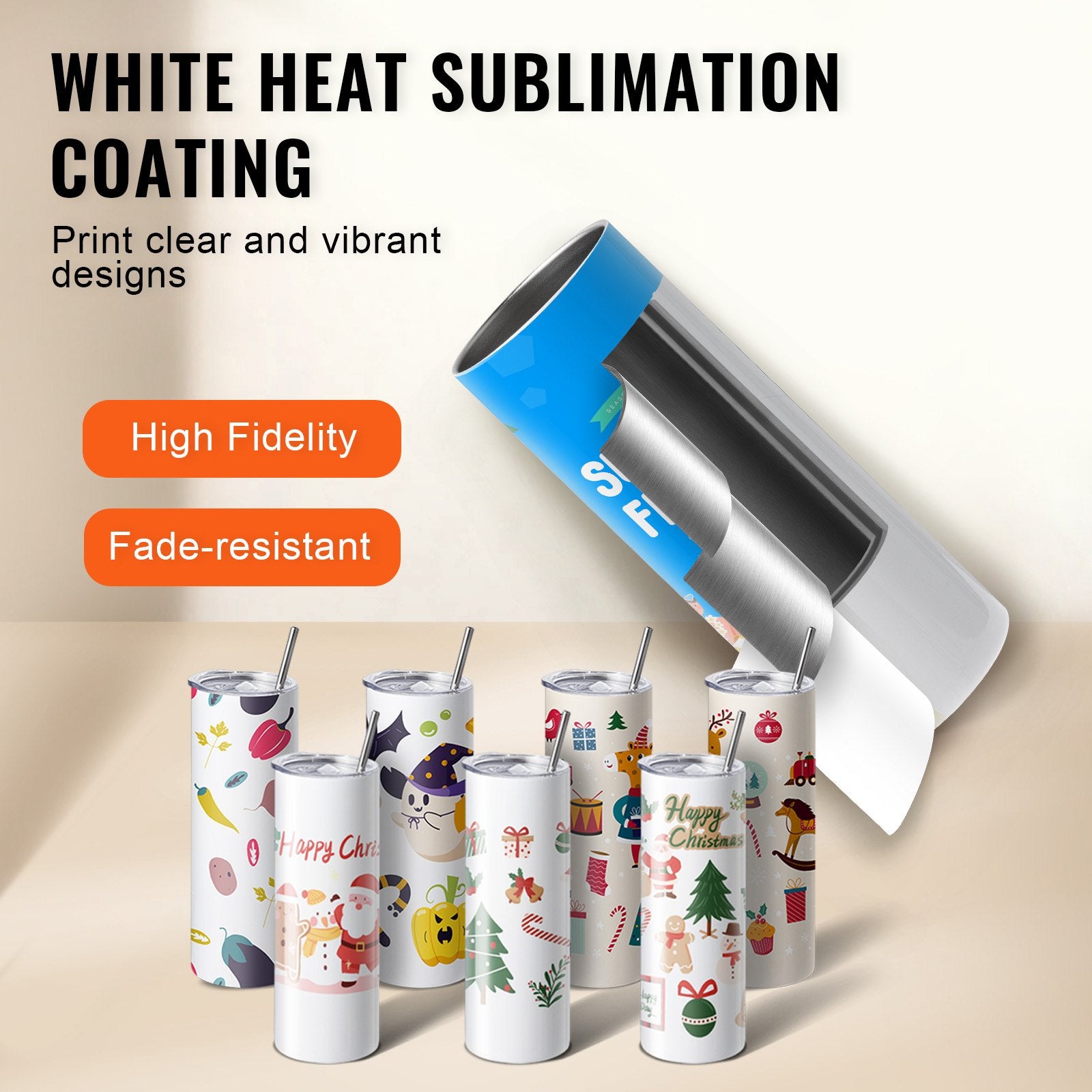 20oz Skinny Sublimation Tumblers