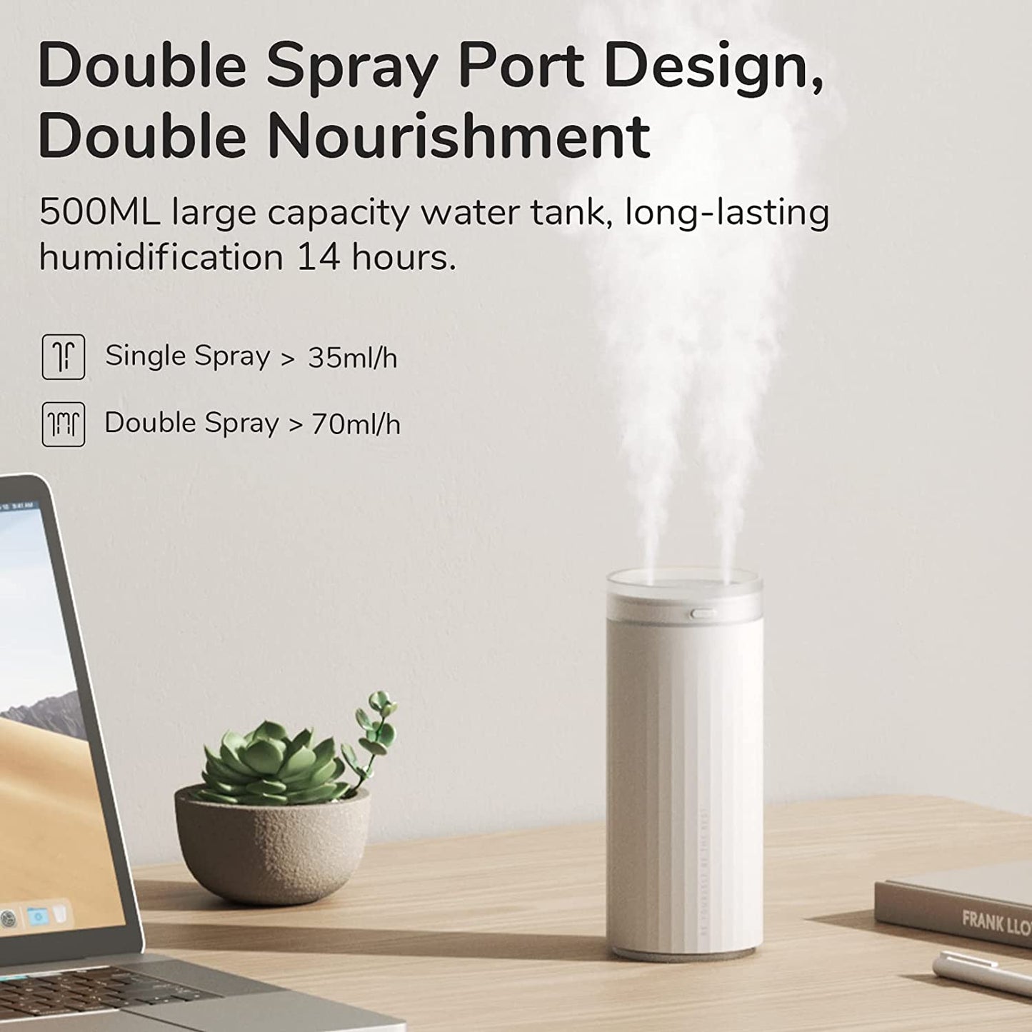 500ml Mini Humidifier with Night Light