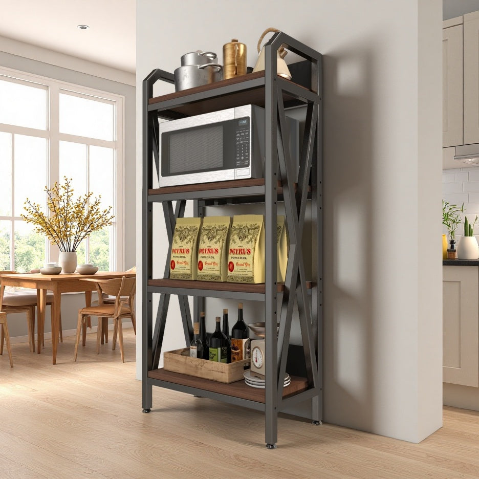 4-Tier Industrial Kitchen Storage Rack – Heavy Duty Shelf