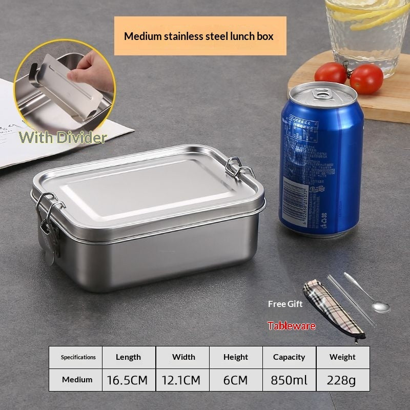 Stainless Steel Lunch Box | Leakproof Food Container for Work & School